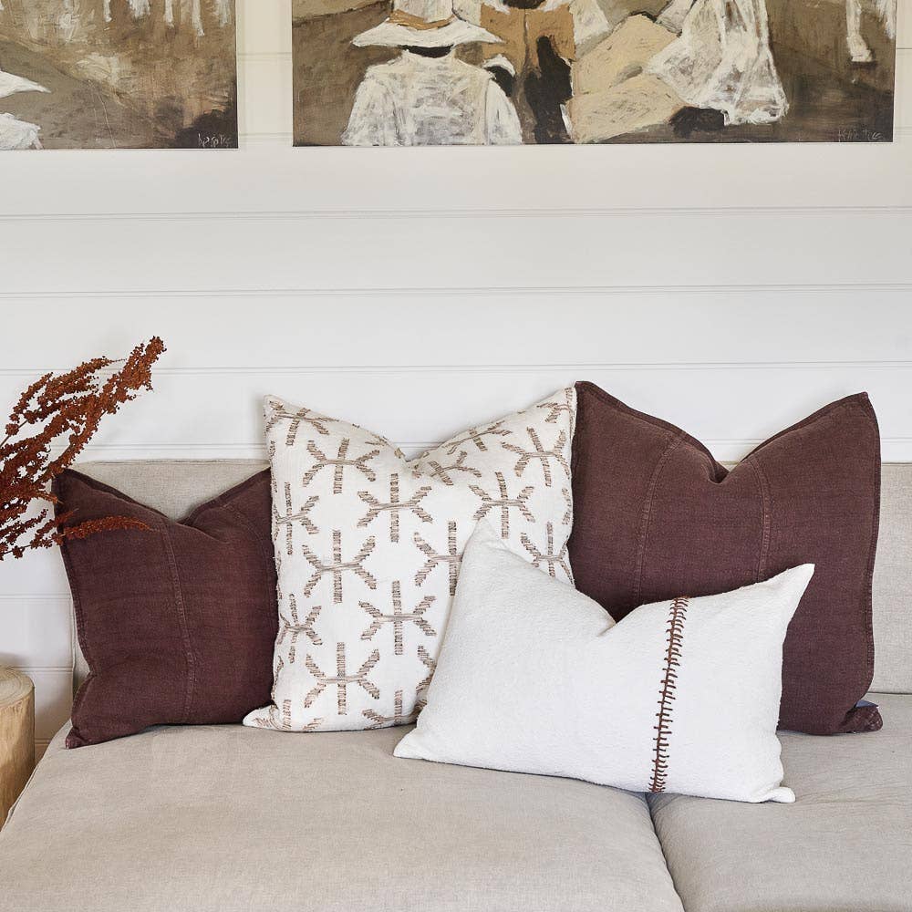 Luca® Linen Cushion Cover - Chocolate