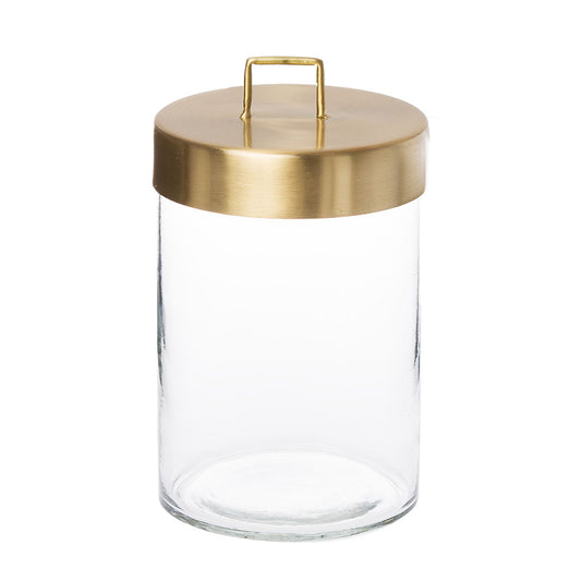 Glass Jar Large | Brass