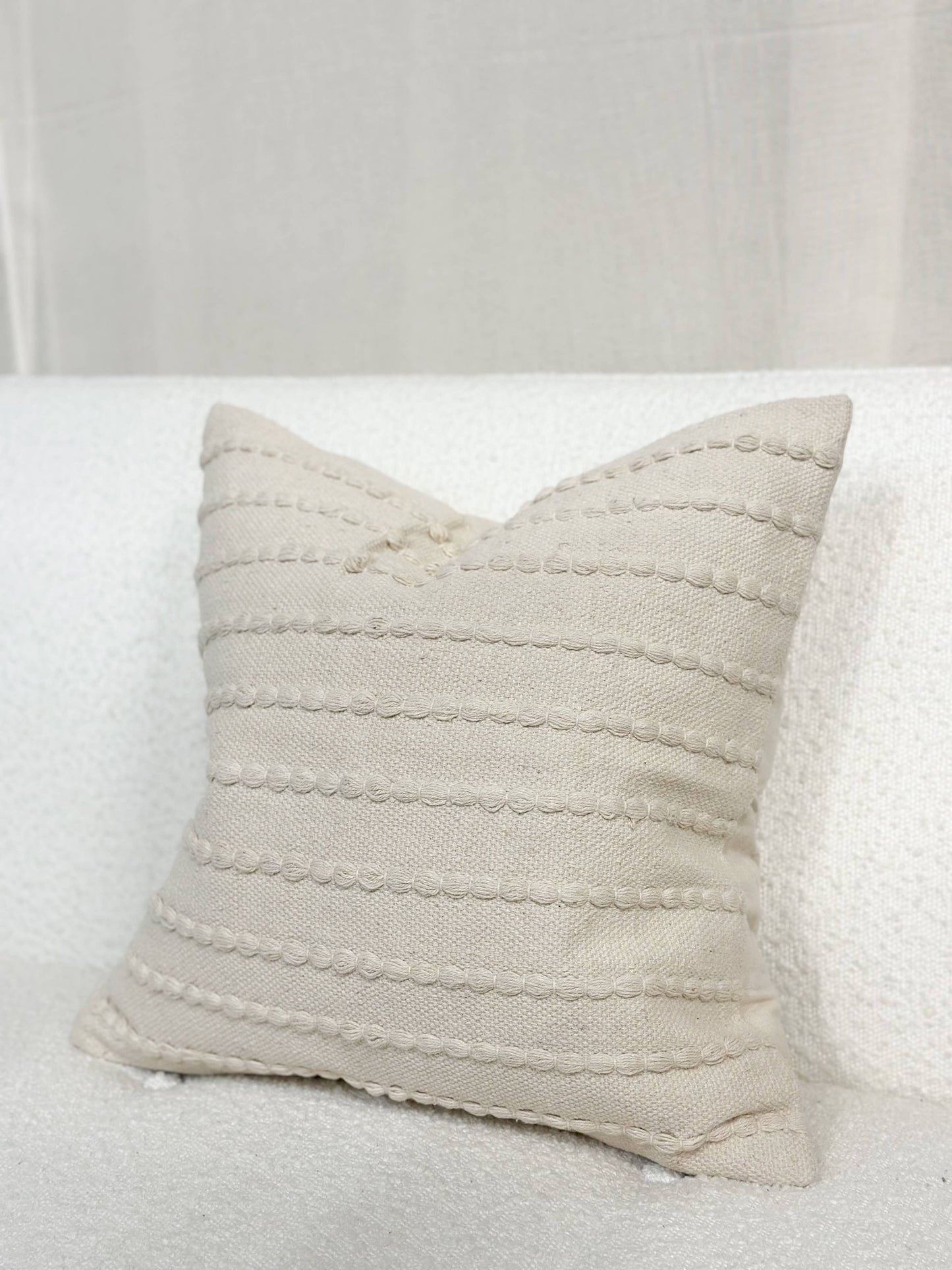 India Cream Luxe Cotton Cushion Cover 53x53