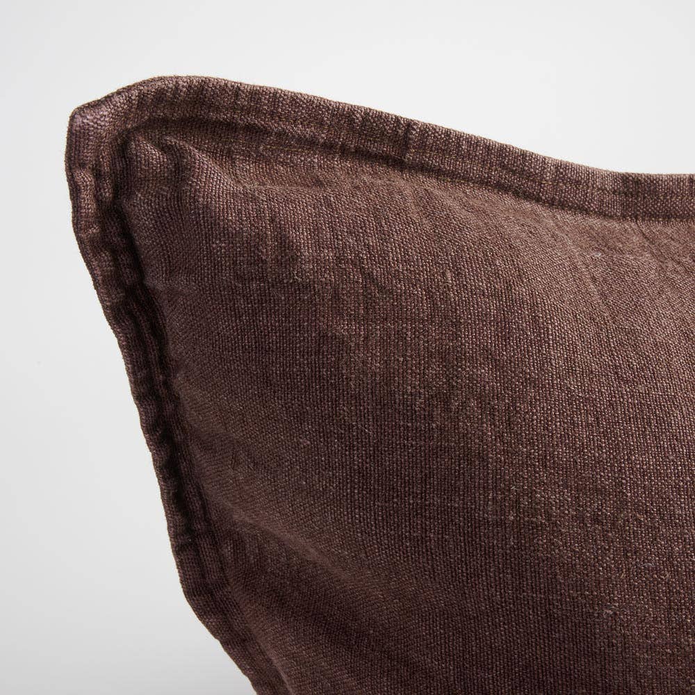 Luca® Linen Cushion Cover - Chocolate