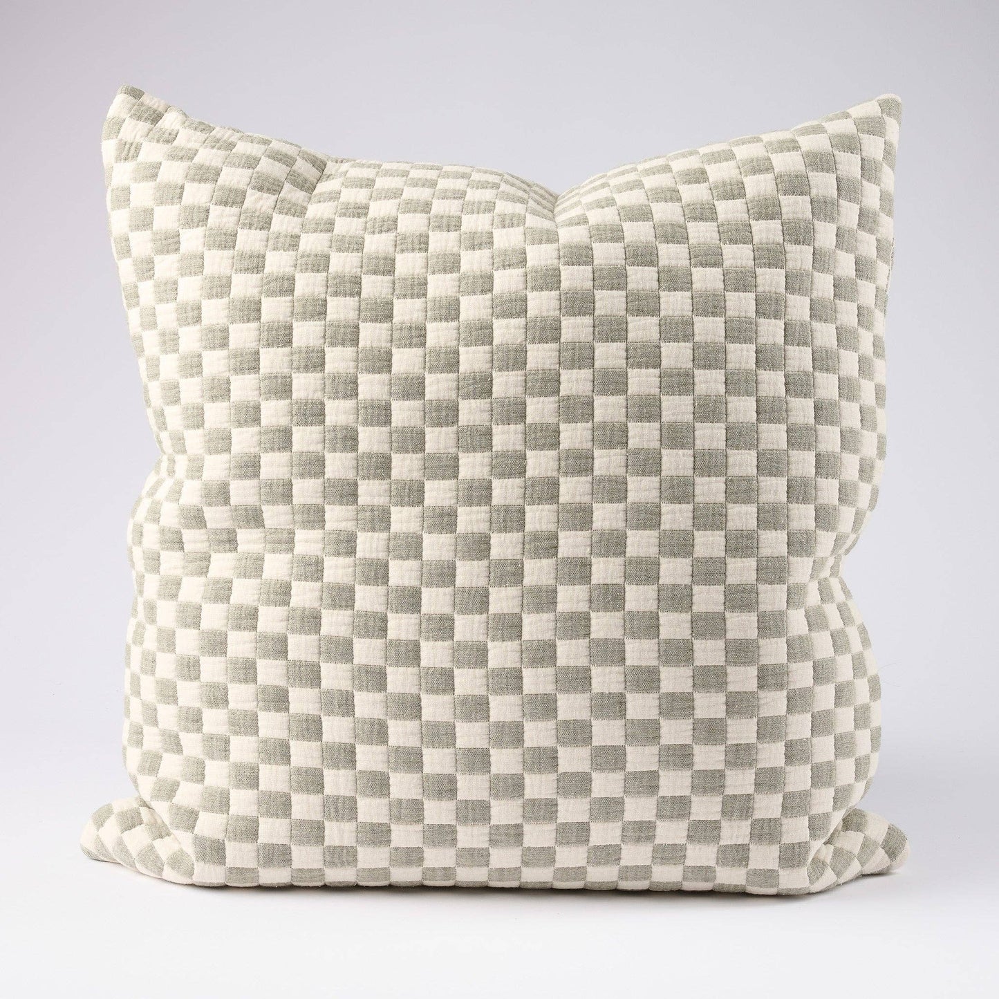 Gambit Cushion Cover - White/Pistachio: Cover Only / 50x50cm
