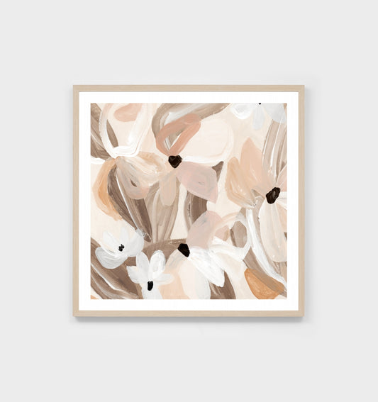 Abstract Daisies Blush Print | Made to Order
