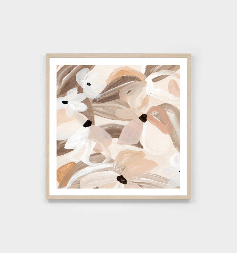 Abstract Daisies Blush Print | Made to Order