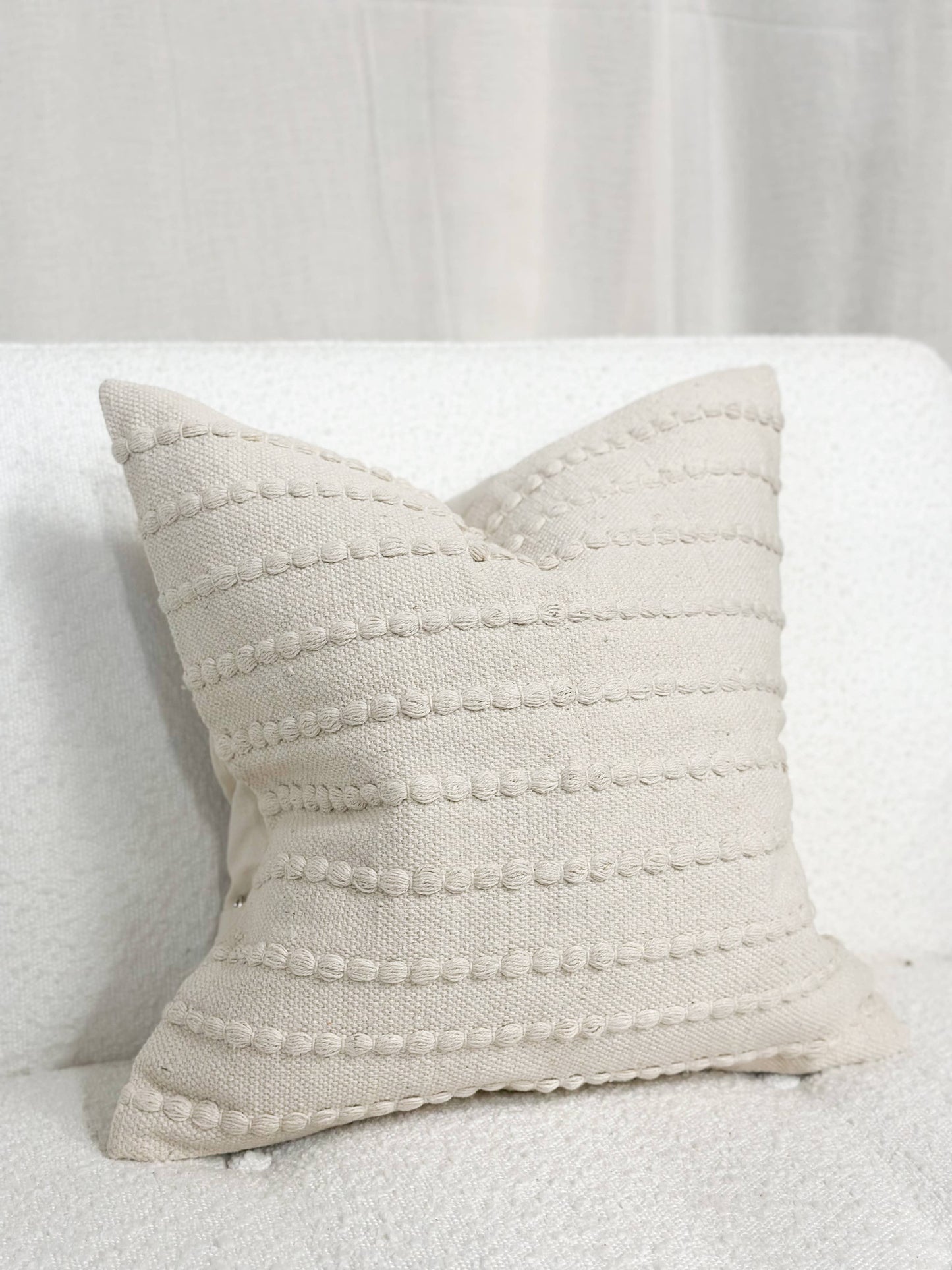India Cream Luxe Cotton Cushion Cover 53x53