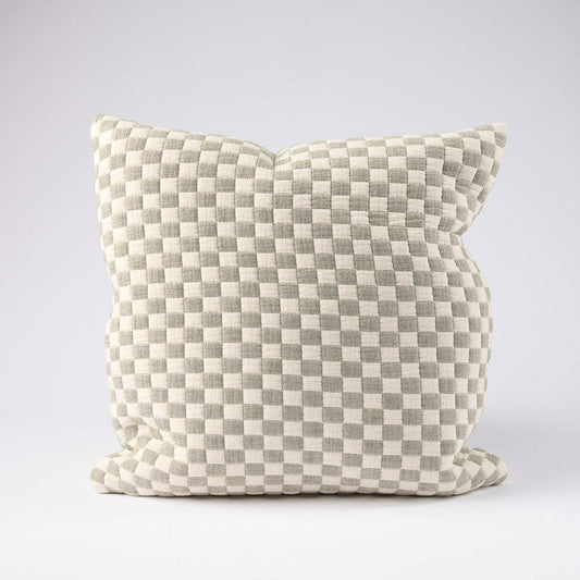Gambit Cushion Cover - White/Pistachio: Cover Only / 50x50cm