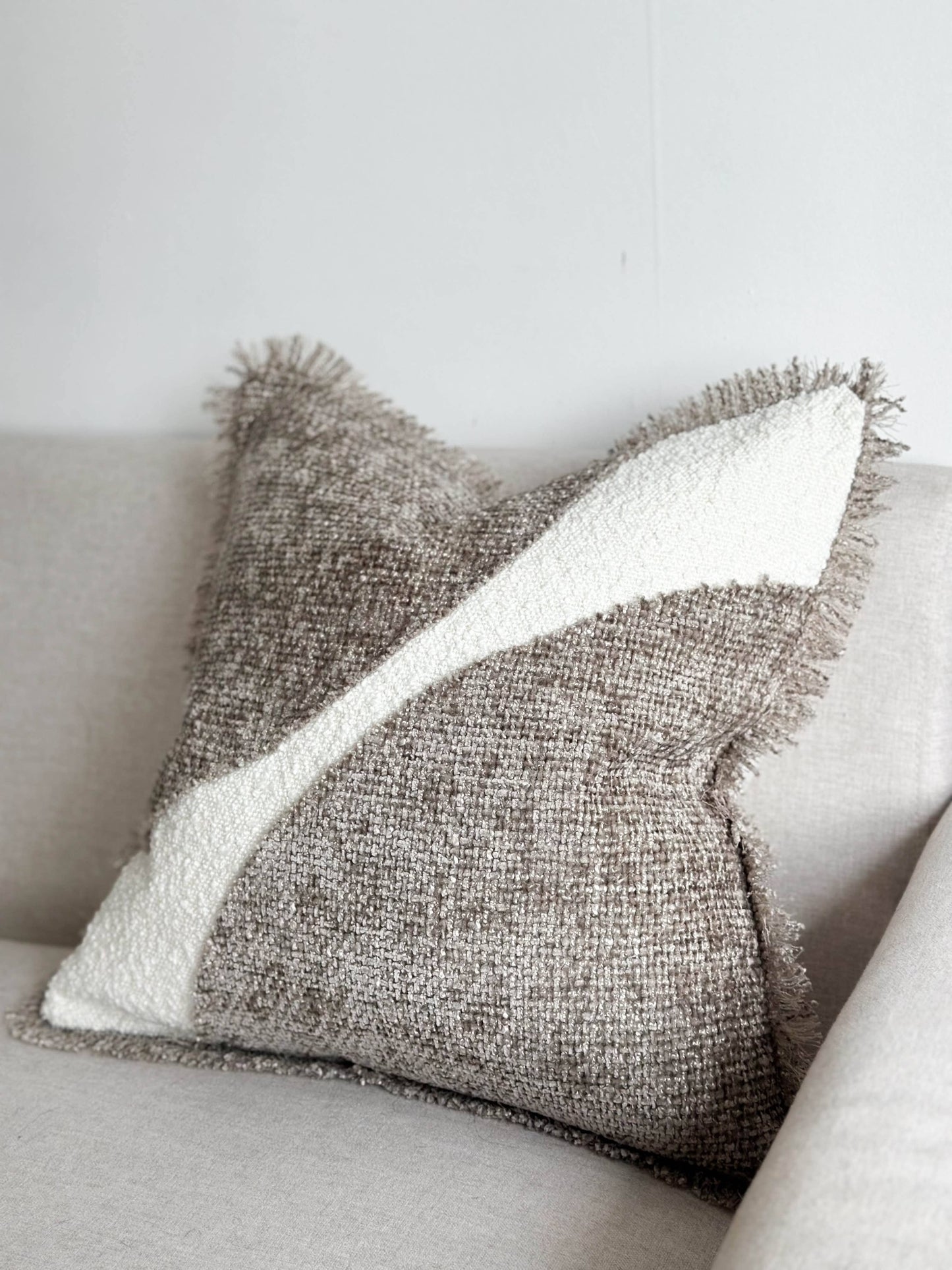 Sienna Chenille Cushion Cover 45x45 - Two Toned Fringed