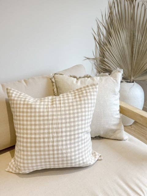 Linen Cushion - Gingham