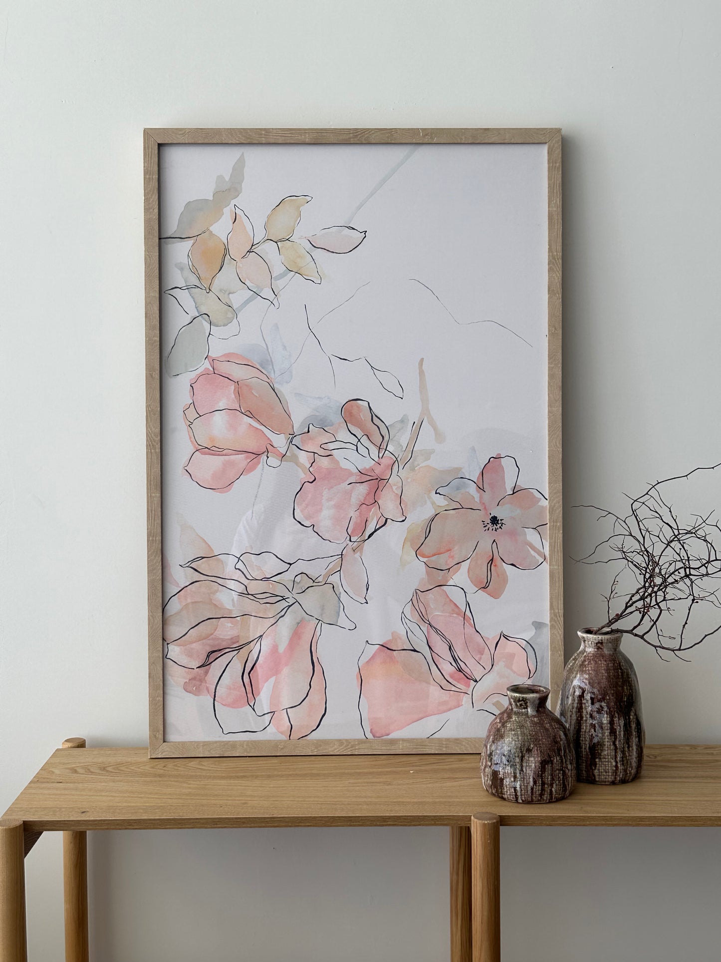 Pink Floral Framed Print