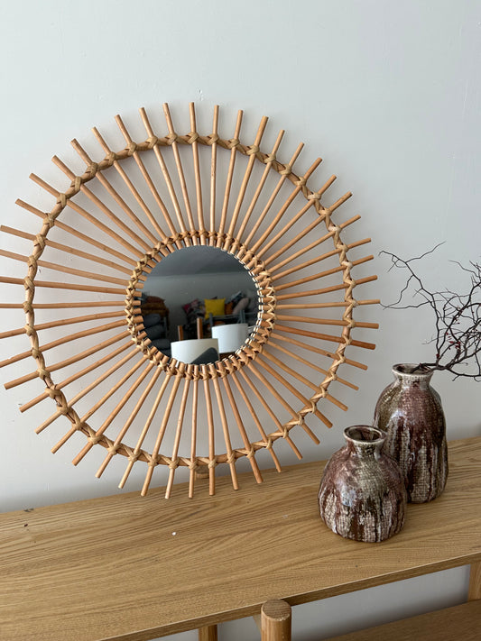 Small Rattan Mirror