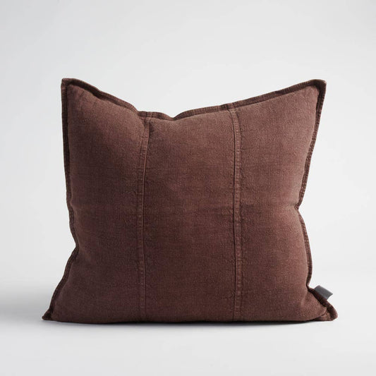 Luca® Linen Cushion Cover - Chocolate
