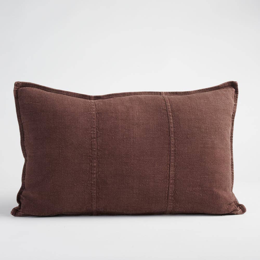 Luca® Linen Cushion Cover - Chocolate