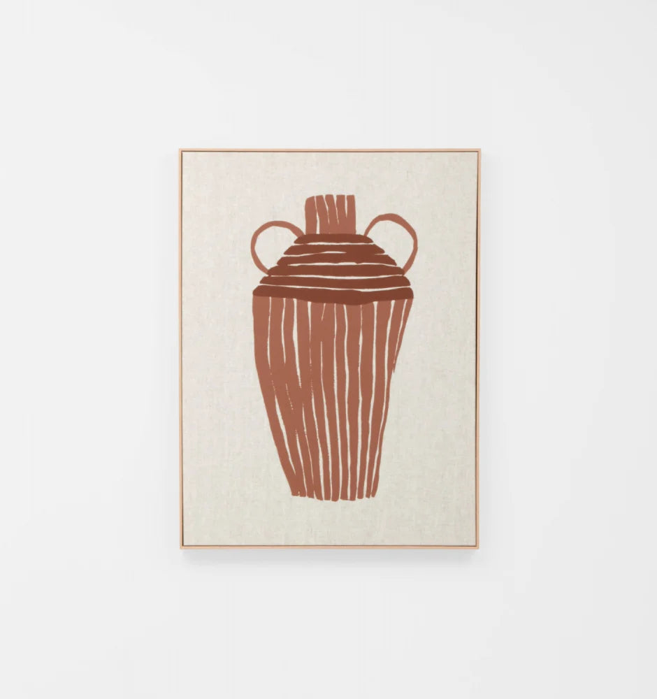 Framed Screenprint | Ceramic Study Rust 2