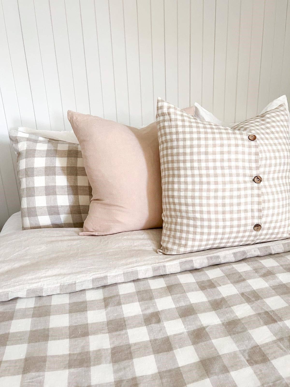 Linen Cushion - Gingham